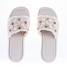 Flatform Tulum Crochê Off White | Soul Shoes - Soul Shoes