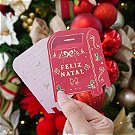 10un Postal Hot Stamping "Caixa Correio" - Coleção Natal - Luli Paper