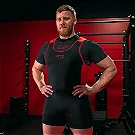 Singlet Powerlifitng SBD - Preto / Vermelho - NIVEL BOX
