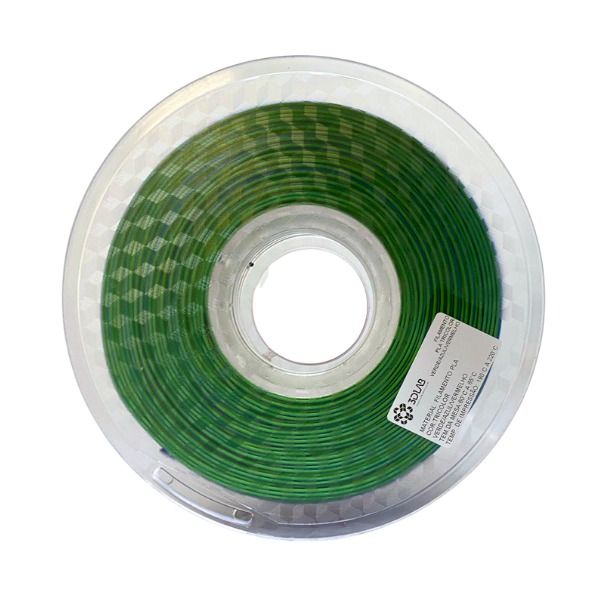 Filamento PLA Ultra Silk Tricolor Vermelho Azul e Verde, 1,75mm, 1Kg