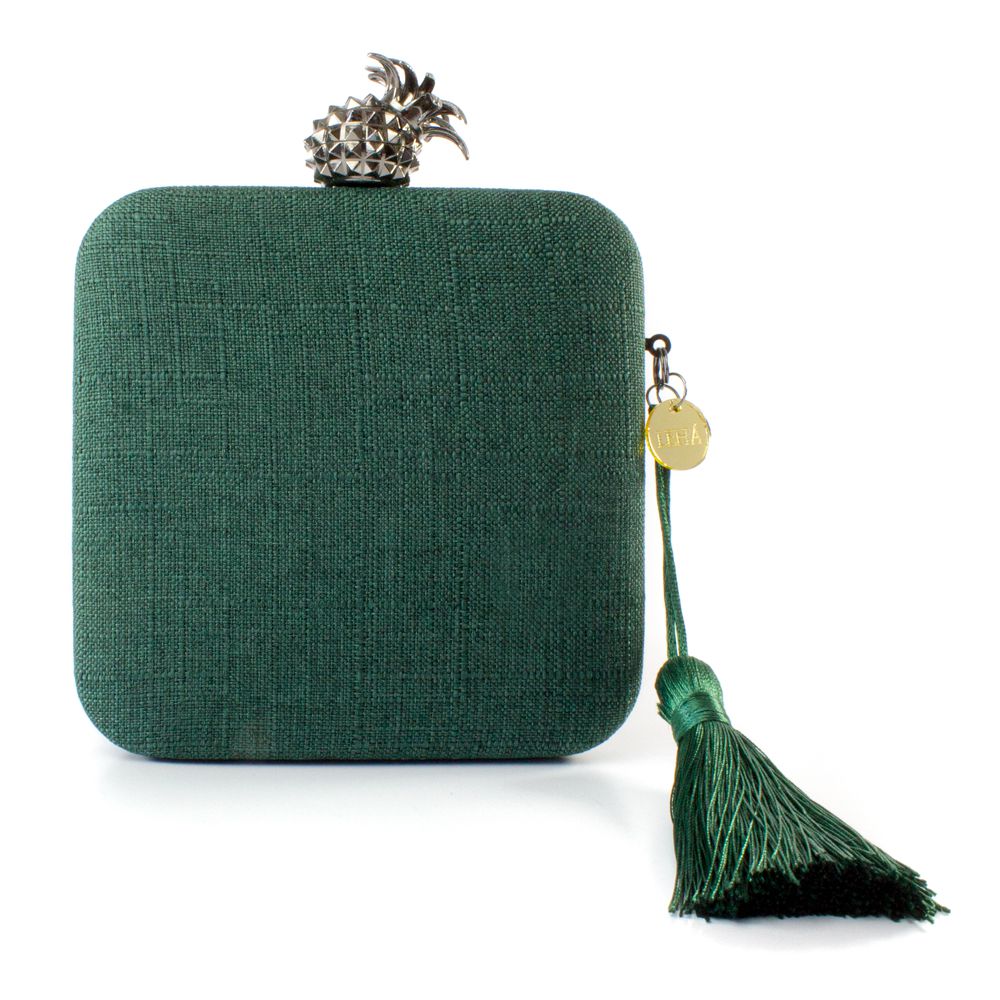 clutch verde esmeralda