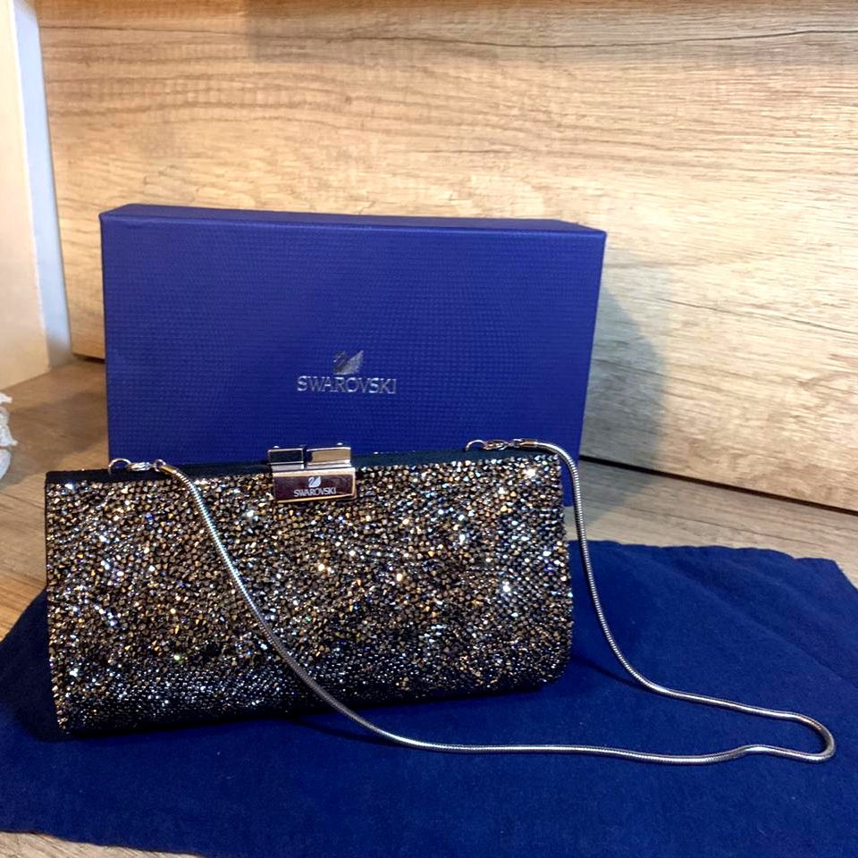 clutch bolsa swarovski