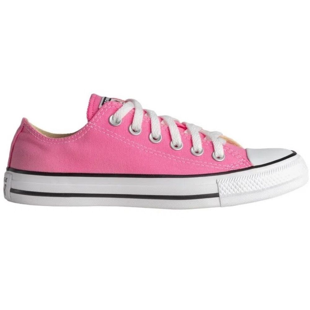 Tênis Unissex Adulto CT00010006 Converse All Star Rosa, Cru e Preto -  Malhas Ferju