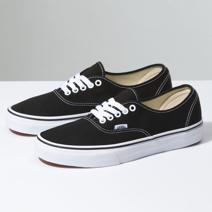 vans authentic black white