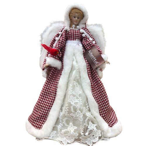 Anjo Ponteira de Árvore 40cm Xadrez c/ Branco Natal - Casarin Home Anjo Ponteira de Árvore 40cm Xadrez c/ Branco Natal - Casarin Home