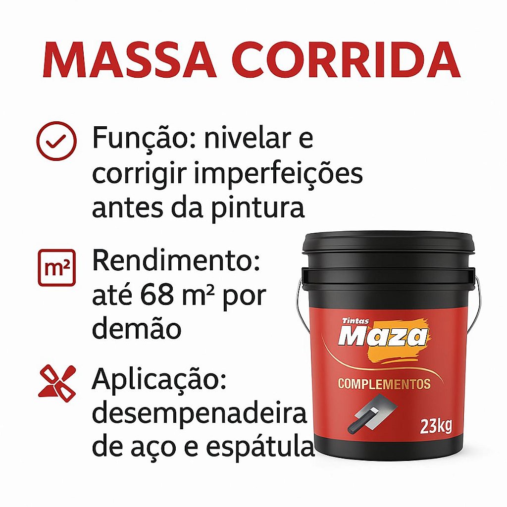 Massa Corrida 23kg Maza 29542 - Casarin Home