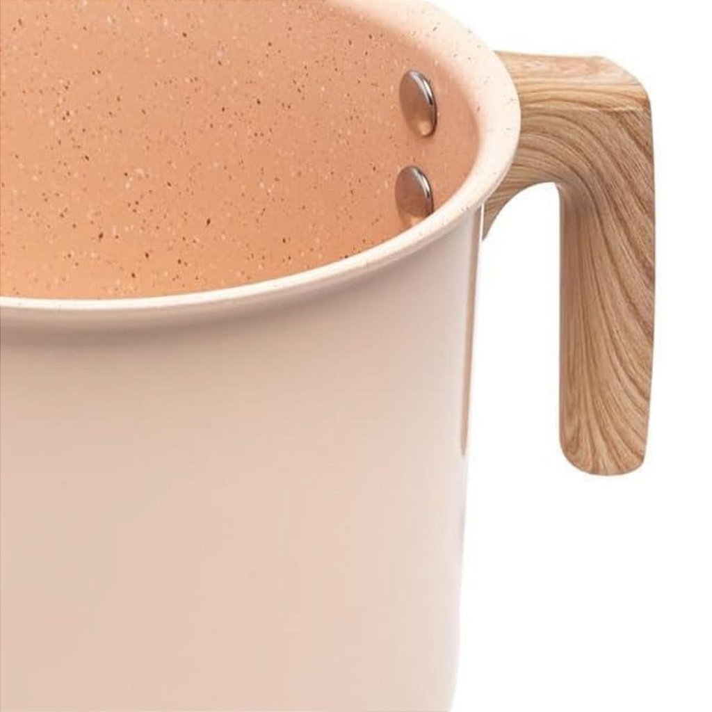 Panela Leiteira de Indução Alumínio e Cerâmica Bege 1,7L 220099 Lyor