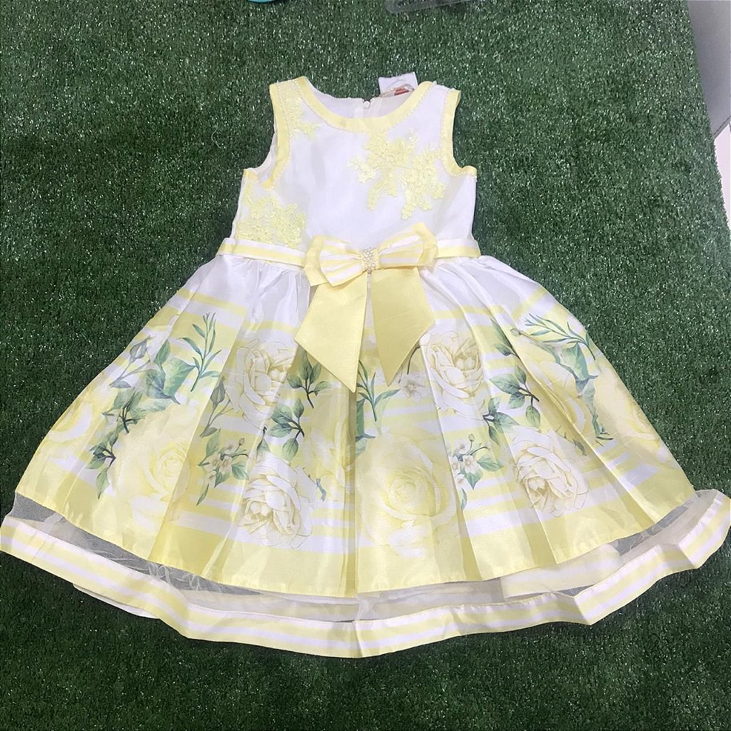 vestido petit cherie amarelo
