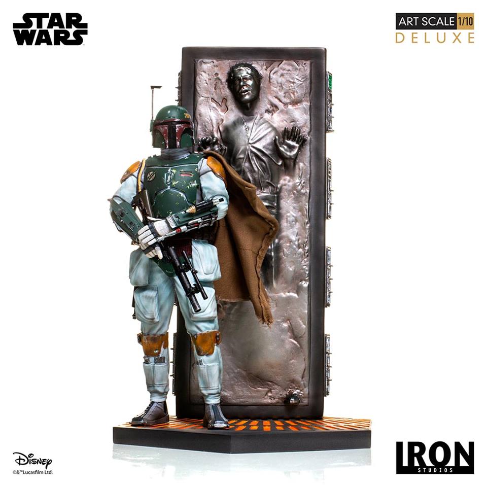 Iron Studios Boba Fett & Hans Solo In Carbonite 1/10 Polystone