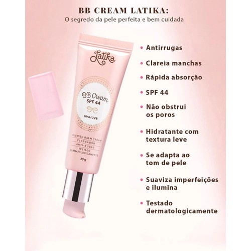 BB Cream Clareador SPF 44 - Latika - Lily Makeup Store