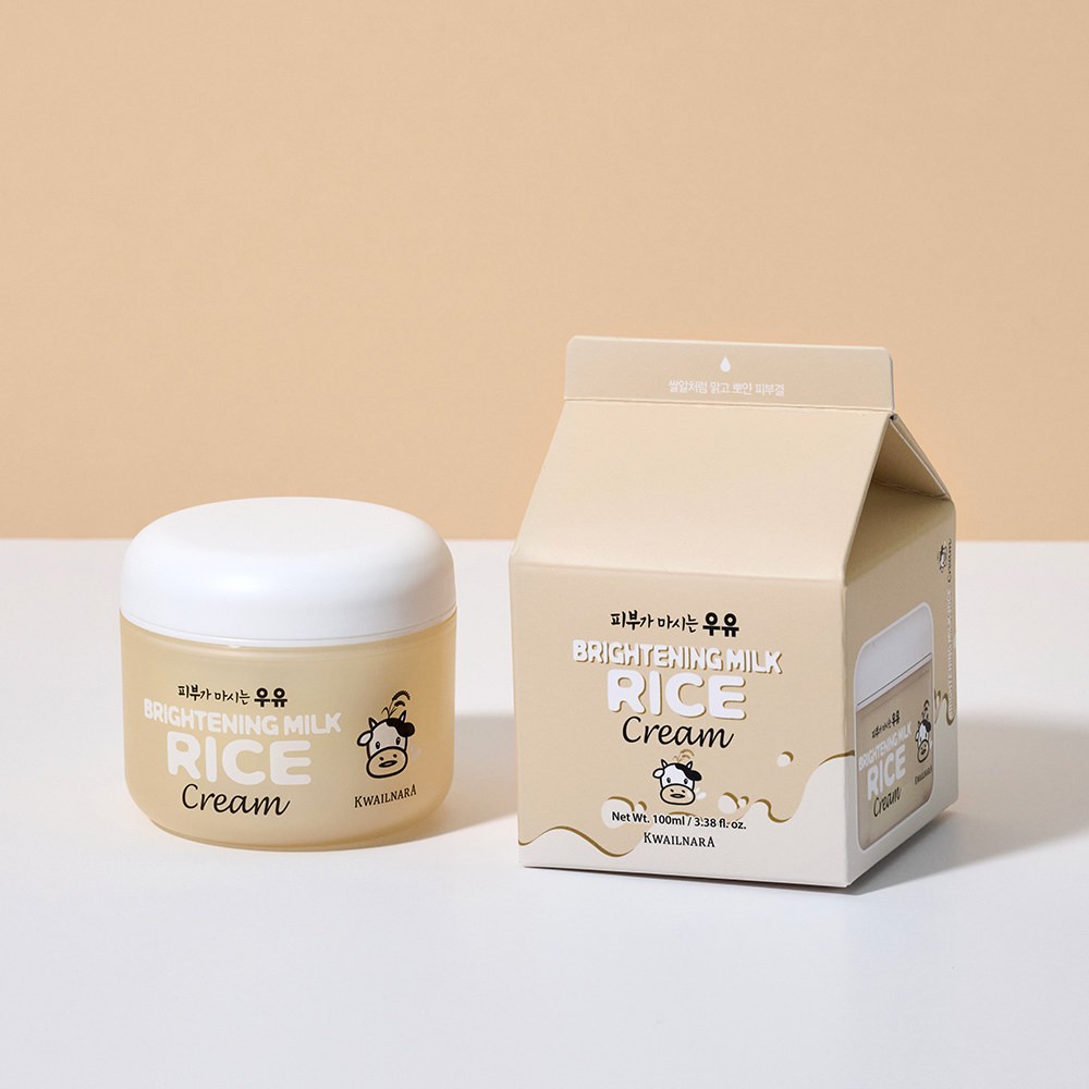 Hidratante Clareador Brightening Milk Rice Cream 100ml - Kwailnara