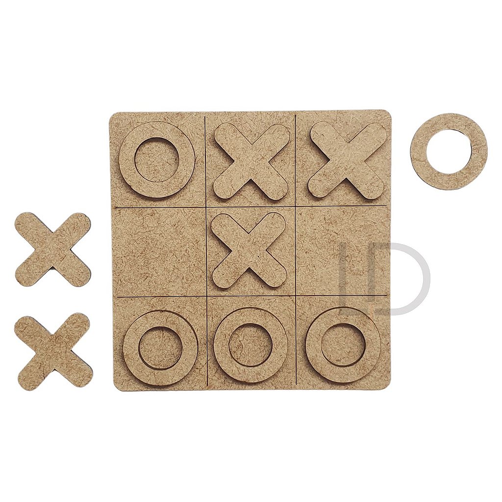 Kit - 30 Jogos da Velha em MDF COLOR - 10cm