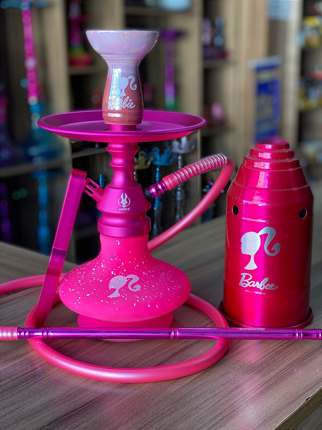 NARGUILE ANUBIS HOOKAH COMPLETO - BARBIE ROSA PINK - Tabacaria Premium