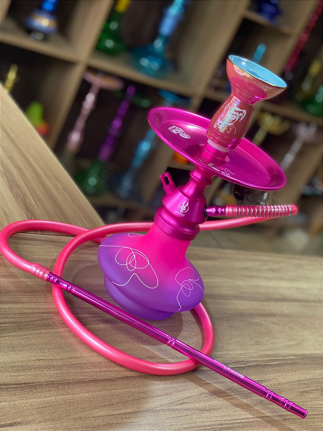 NARGUILE ANUBIS HOOKAH COMPLETO - ROSA PINK - Tabacaria Premium