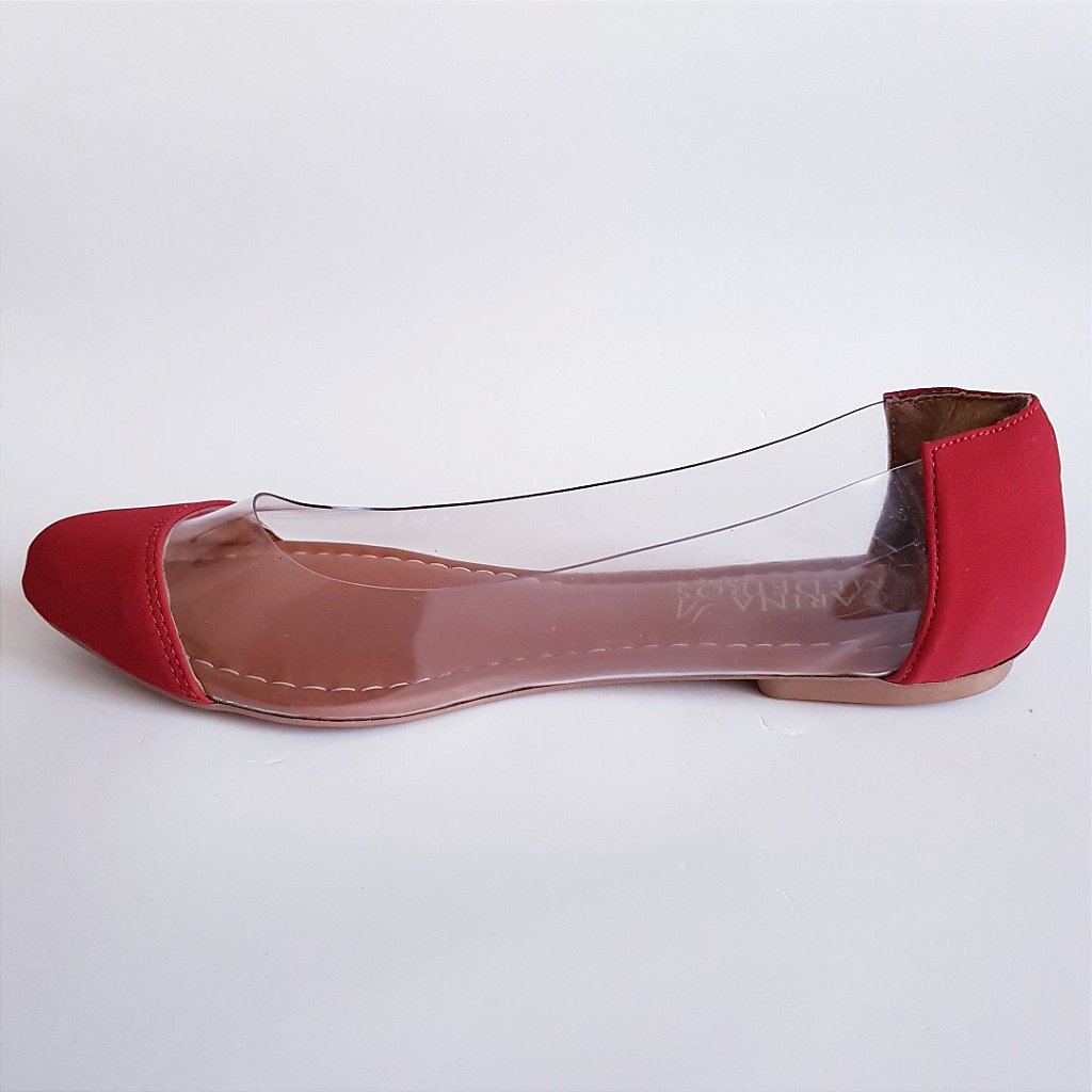 sapatilha vinil transparente