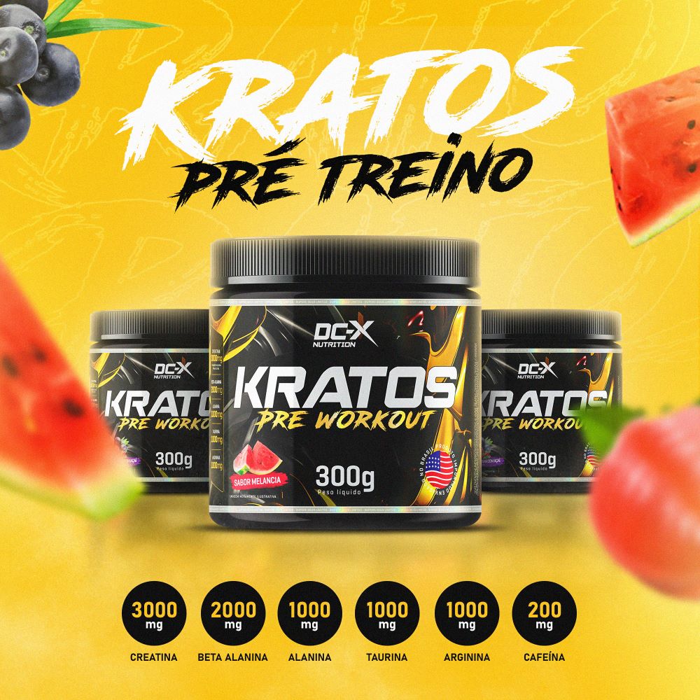 KRATOS PRÉ WOURKOUT (300G) - DCX Nutrition | Suplementos Nutricionais