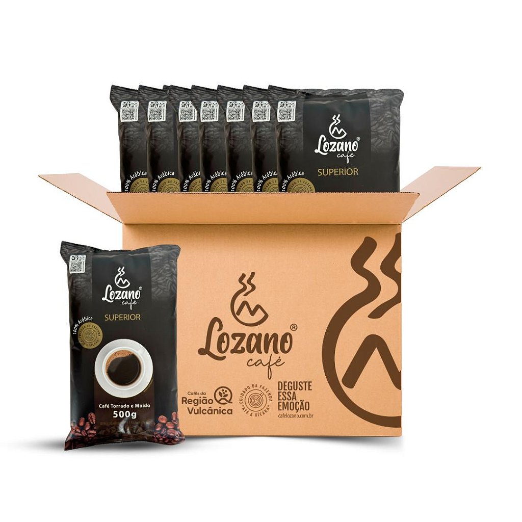 Café Superior Torrado e Moído | Caixa com 10 unidades - Café Lozano