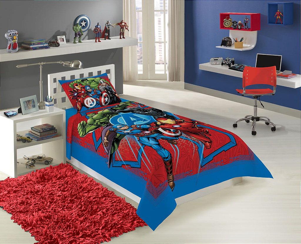 Jogo de Cama Infantil Spider-Man 2 Peças Lepper (1 Lençois e 1 Fronha)