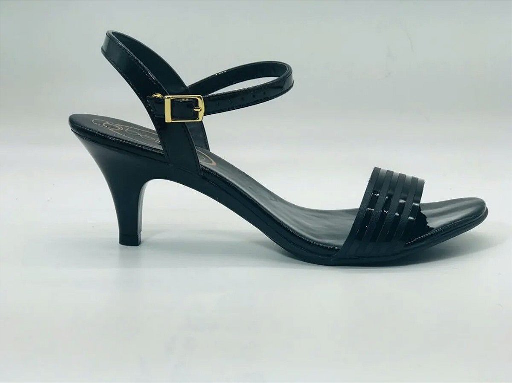 sandália verniz preta beira rio