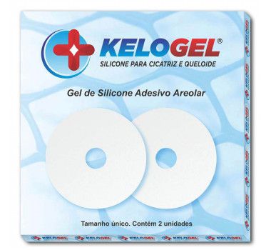 Fita de Silicone Adesivo Areolar 7.6X7.6CM 2Un (Par) - KeloGel - Cirúrgica  Salutar