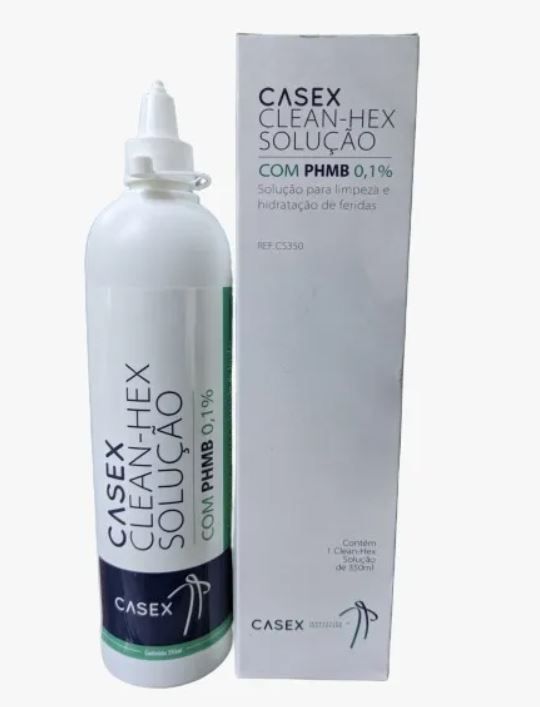 Solução Aquosa Com PHMB Clean Hex 350ml - Casex - Cirúrgica