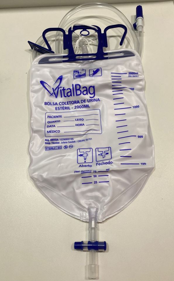 Bolsa Coletora de Urina 2 Litros Sistema Fechado - Vital Bag - Cirúrgica  Salutar | Produtos Hospitalares