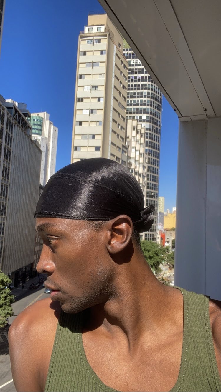 Durag de Silky Preta - Produtos para Waves