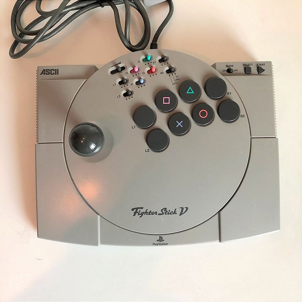 Controle Arcade PS1 / PS2 Cinza - Game Sattion - Gameteczone a melhor loja  de Games e Assistência Técnica do Brasil em SP