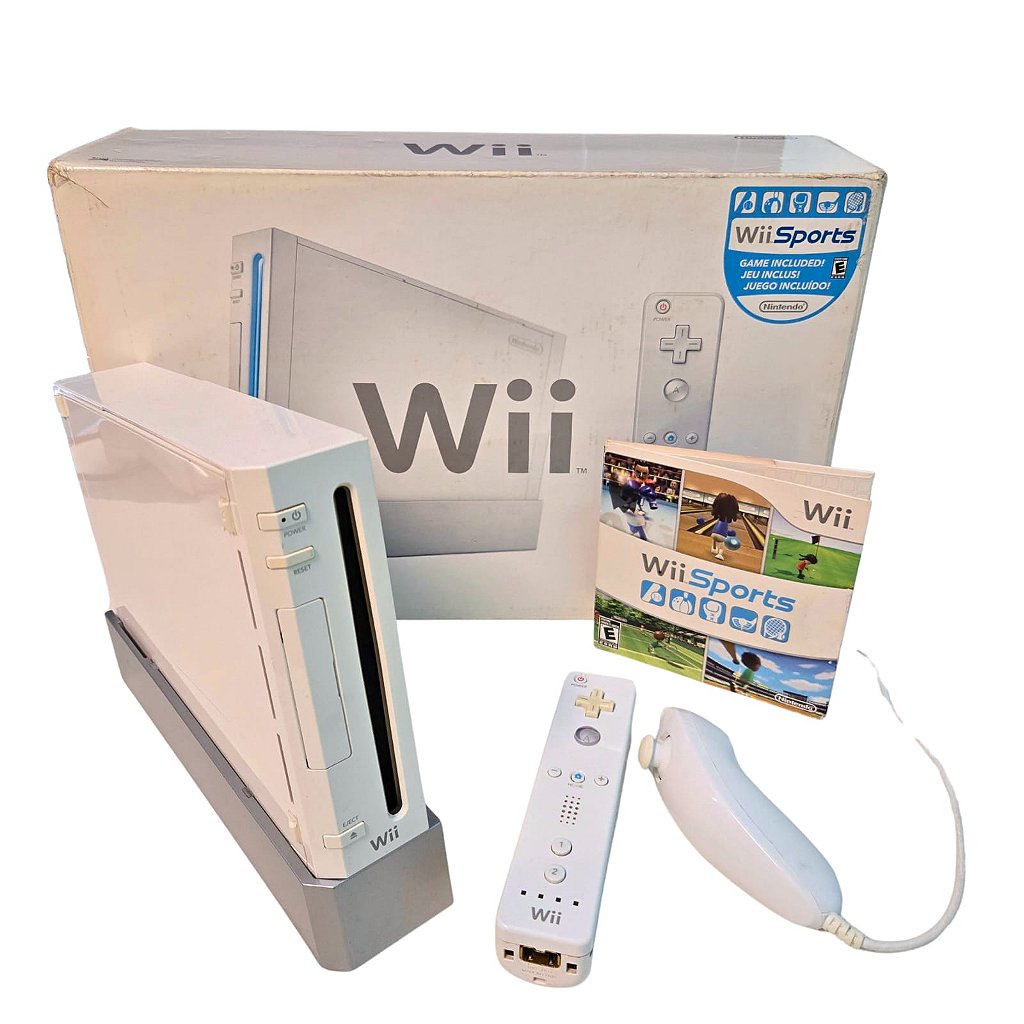 Console Nintendo Wii Branco + Jogo Wii Sports | Na Caixa