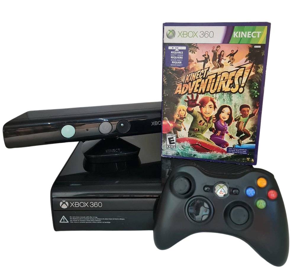 Console Xbox 360 Super Slim - 4GB + KINECT + Jogo Kinect