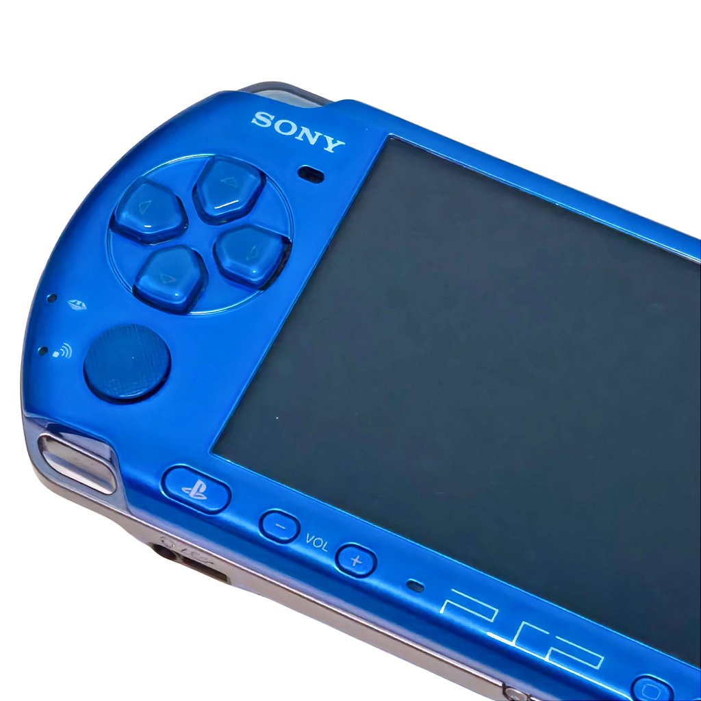 Console PSP 3001 Azul 1Gb - DESTRAVADO / DESBLOQUEADO - Sony