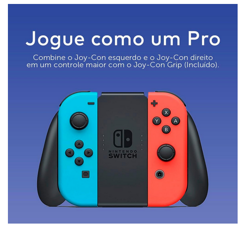 Console Nintendo Switch V2 + Cartão MicroSD 64GB - Nintendo