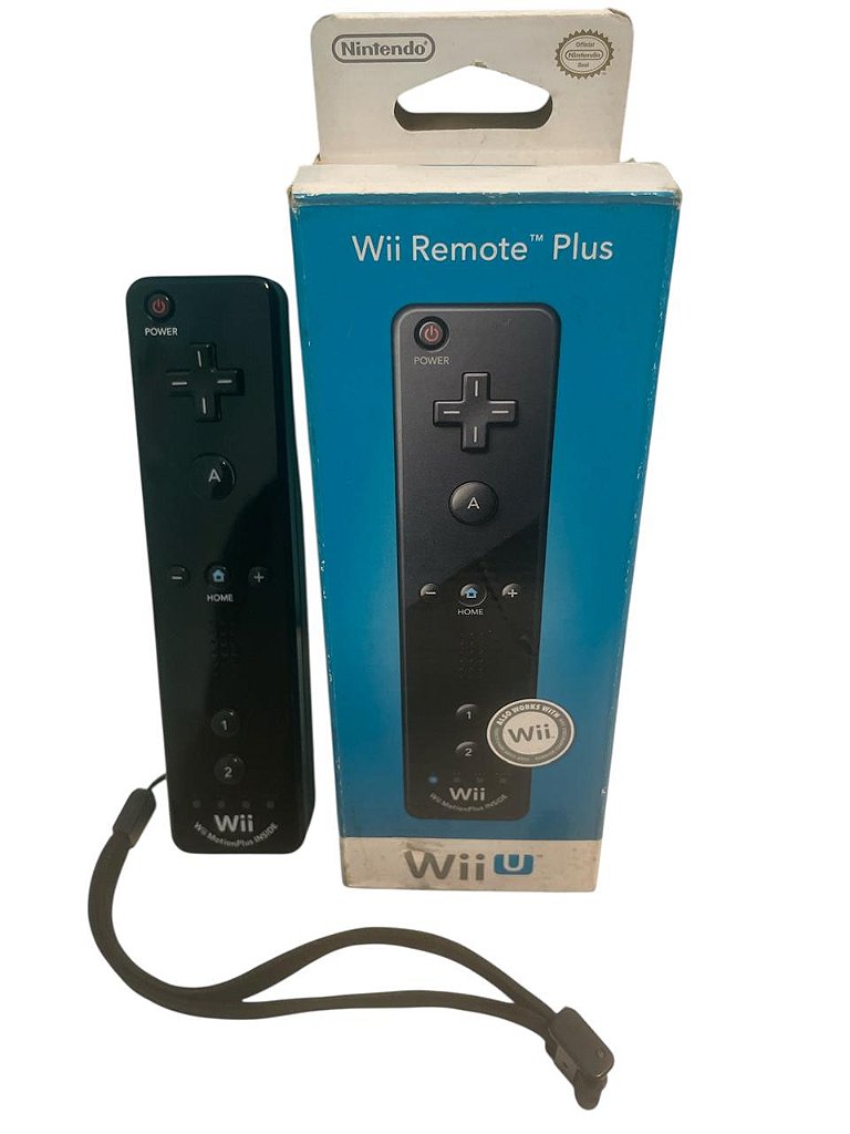 Controle Com Caixa Wii Remote com Motion Plus - Preto - Nintendo