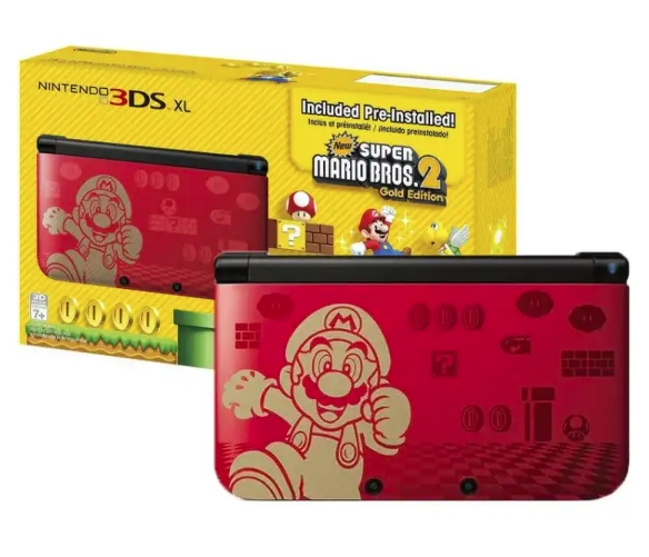 Console Nintendo 3DS XL New Super Mario Bros 2 Golden Edition