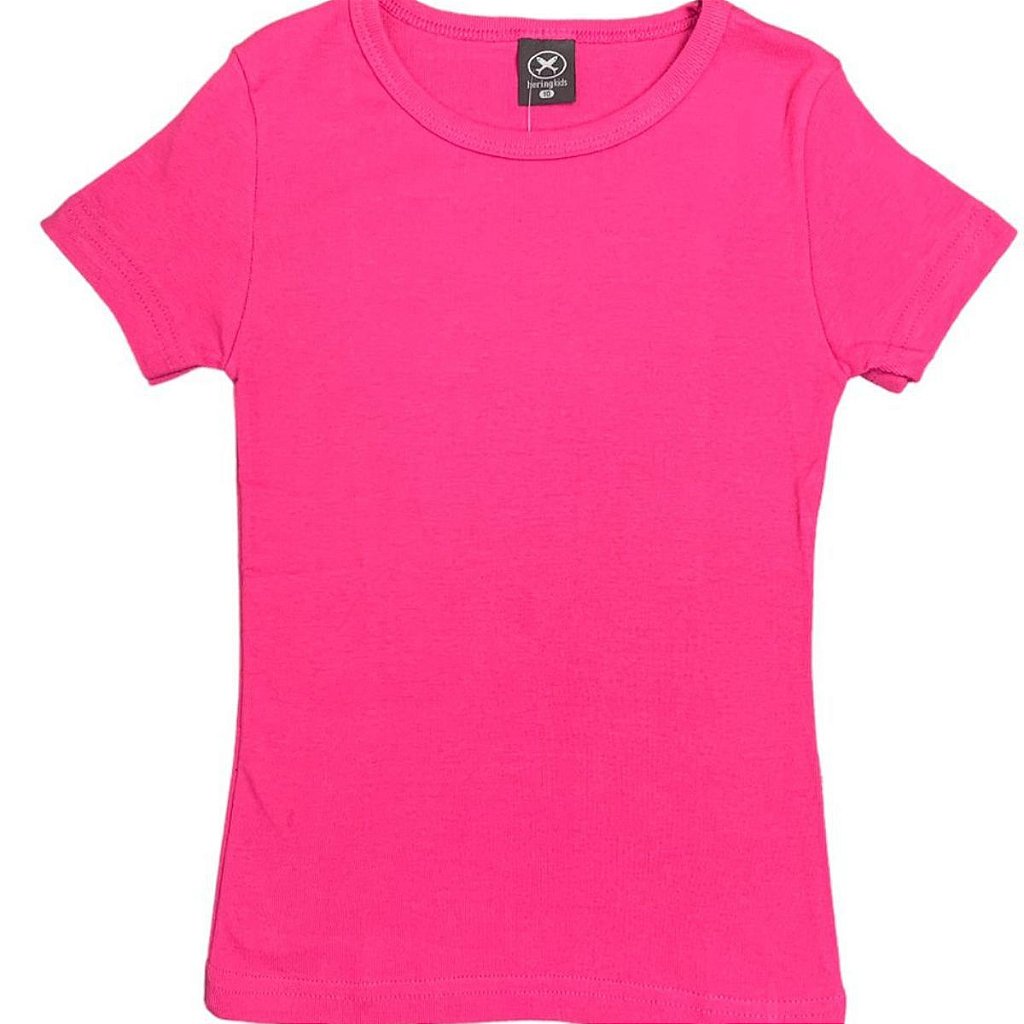 Blusa Básica Infantil Menina Manga Curta Hering Kids - Outlet do Brás