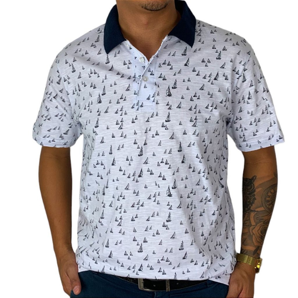 Camisa Polo Masculina Manga Curta Barco Hering - Outlet do Brás