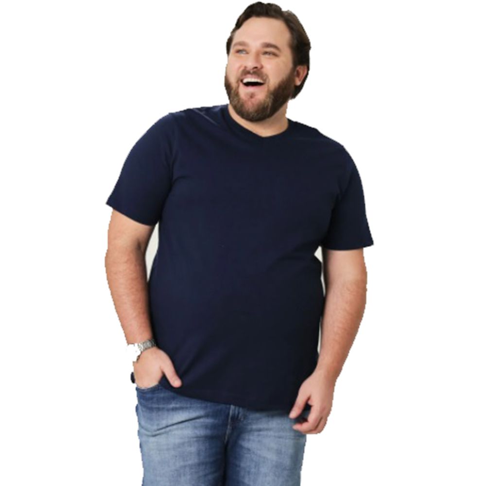 camiseta básica plus size masculina