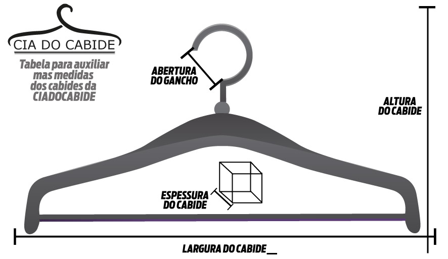 Cabide camiseta preto - Cia do Cabide | Comprar Cabide por Atacado -  Fábrica de Cabides