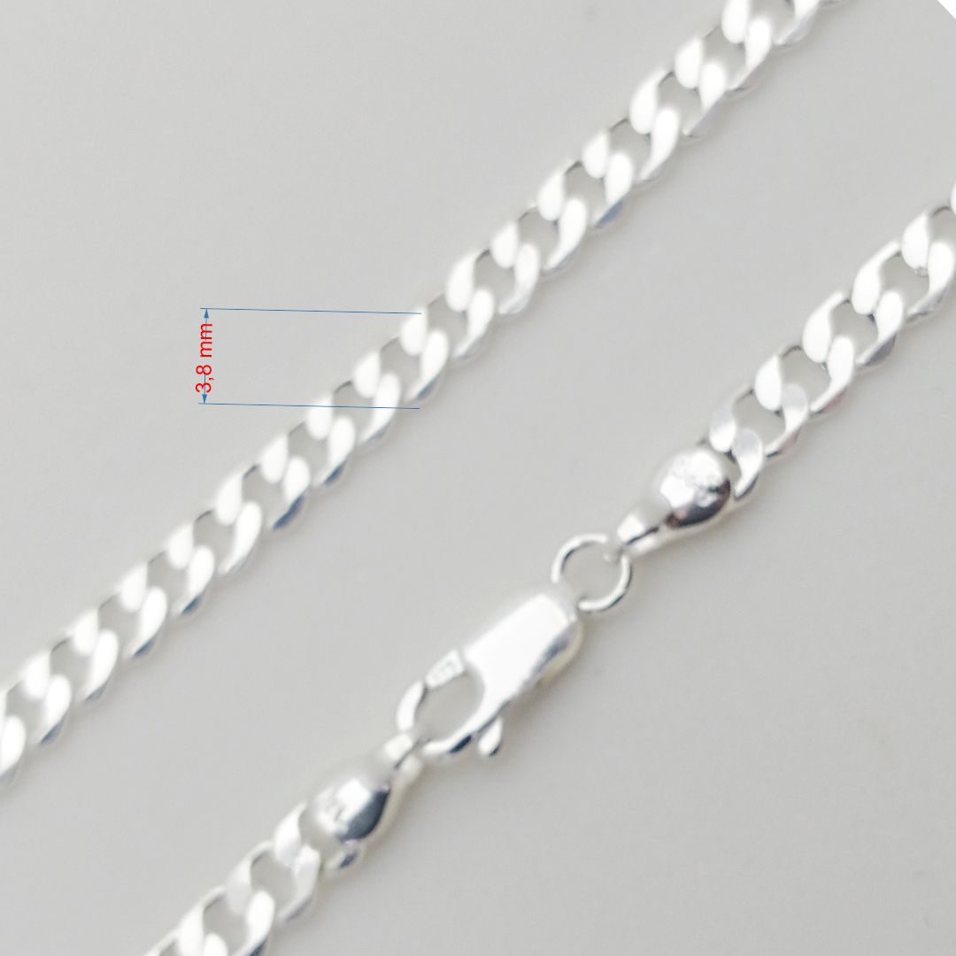 Corrente de prata 925 Groumet masculina