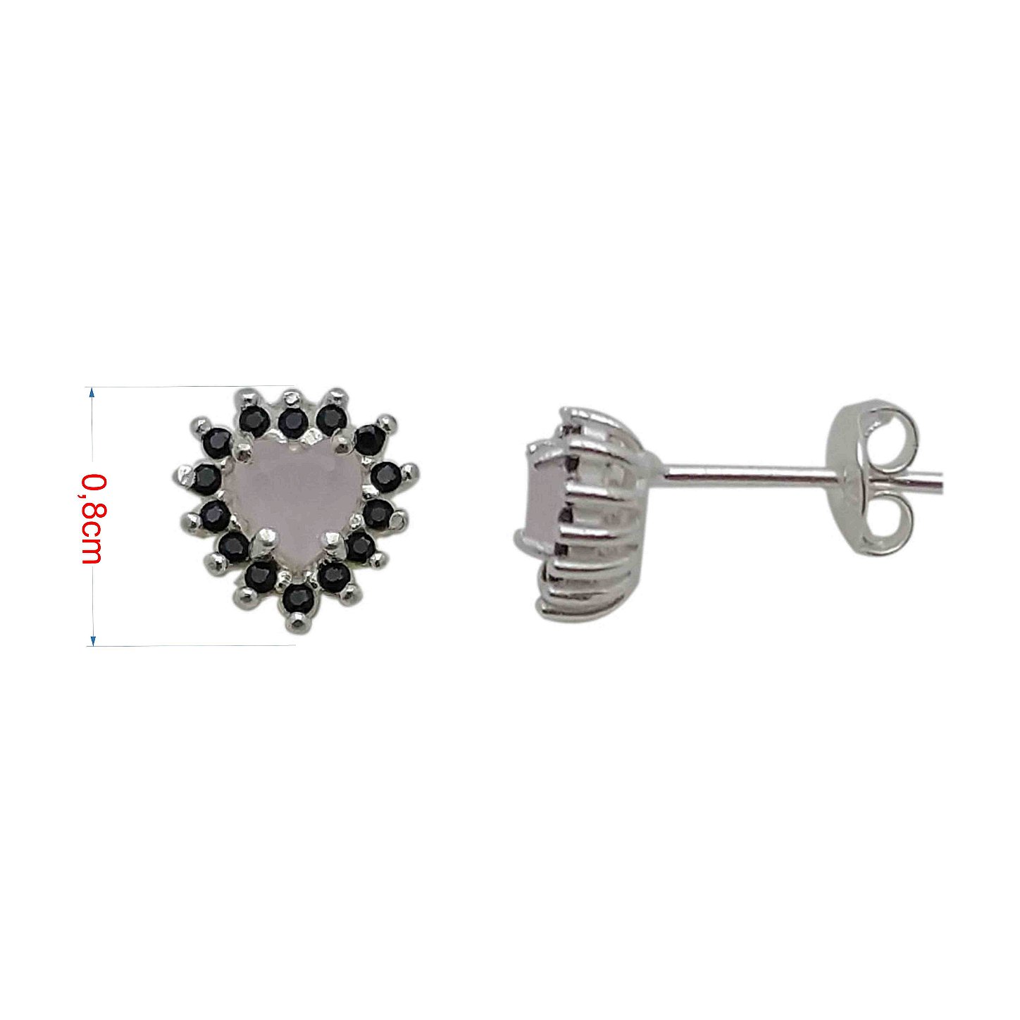 Brincos de prata 925 com pedra zircônia