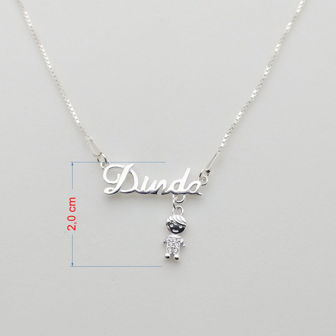 Gargantilha de prata 925 Dinda menino