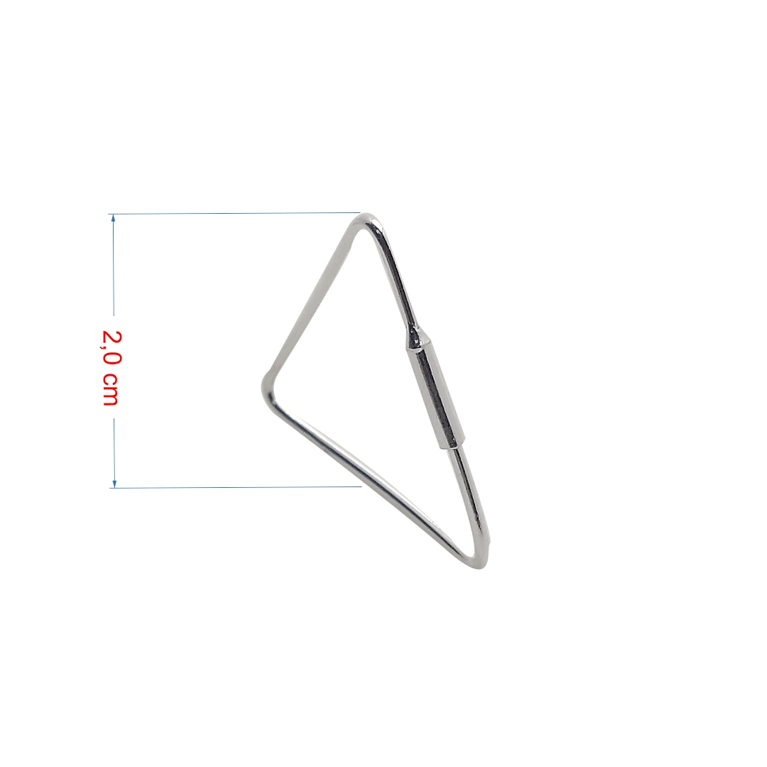Piercing de prata 925 de orelha triângulo