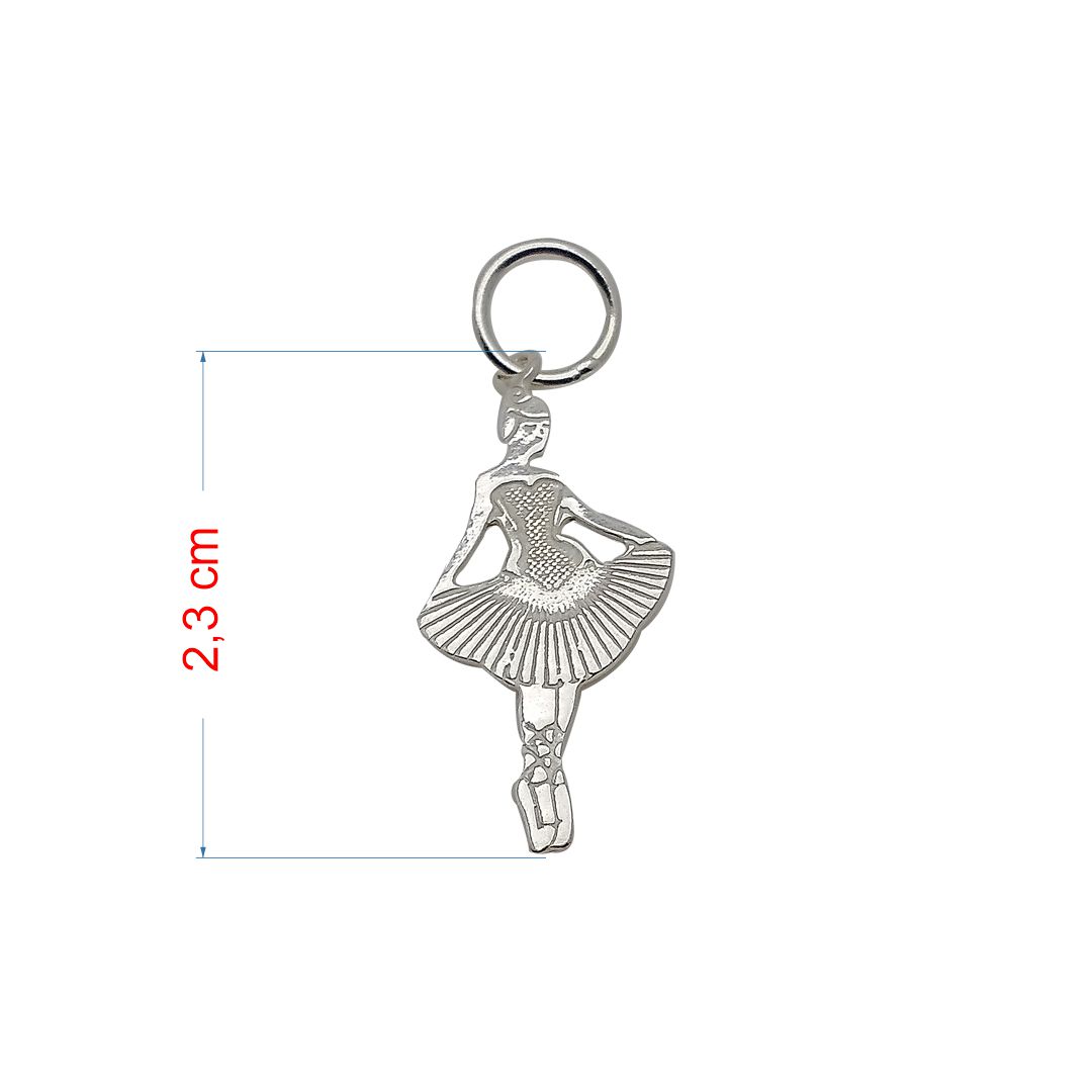 Pingente de prata 925 Bailarina