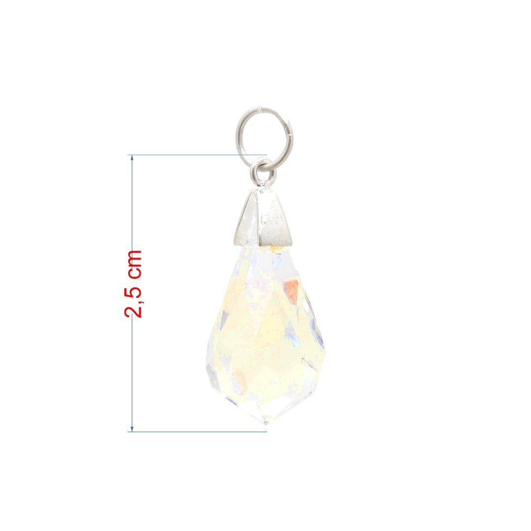 Pingente de prata 925 com cristal boreal