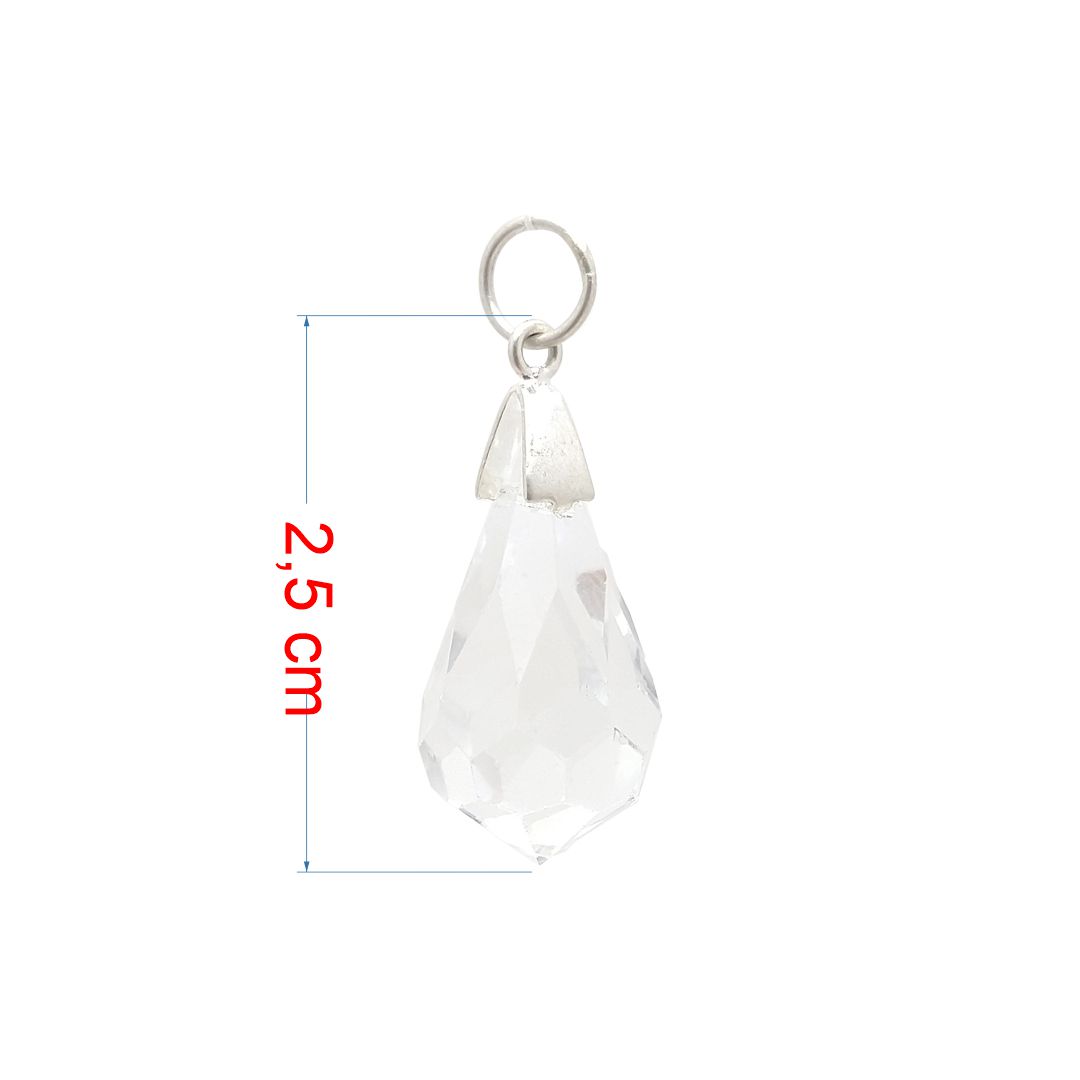 Pingente de prata 925 com cristal