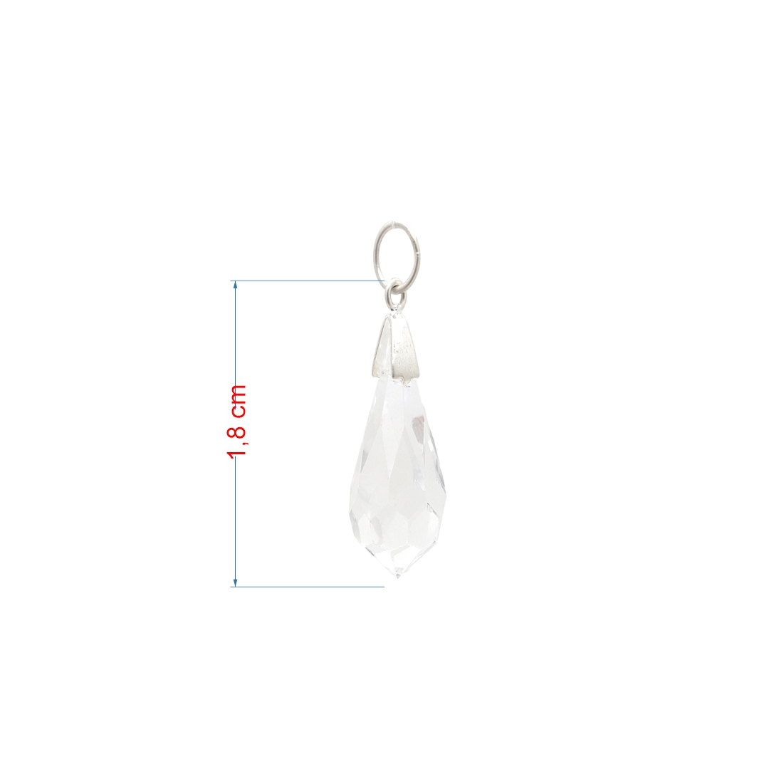 Pingente de prata 925 com cristal.