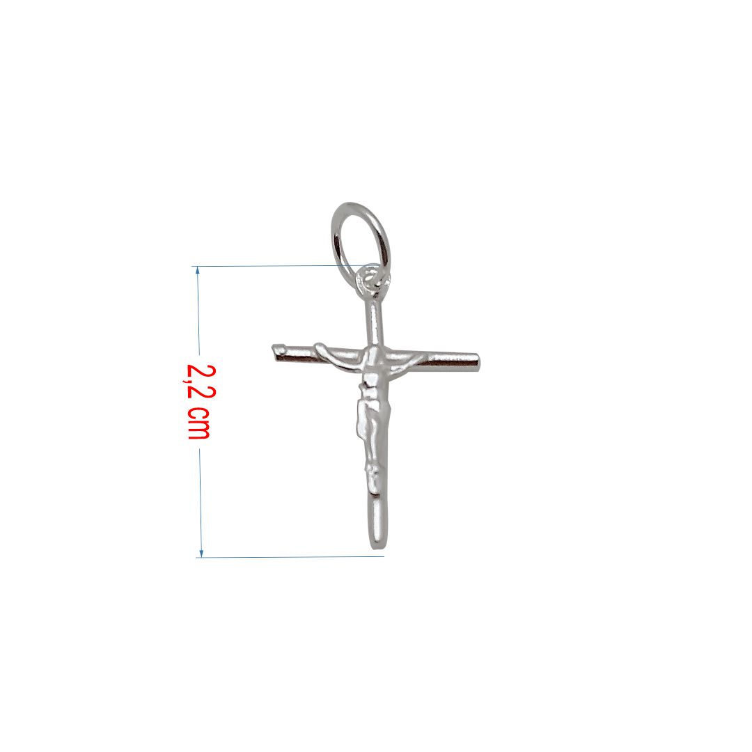Pingente de prata 925 cruz com Cristo