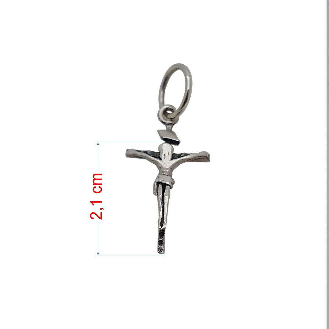 Pingente de prata 925 envelhecida crucifixo