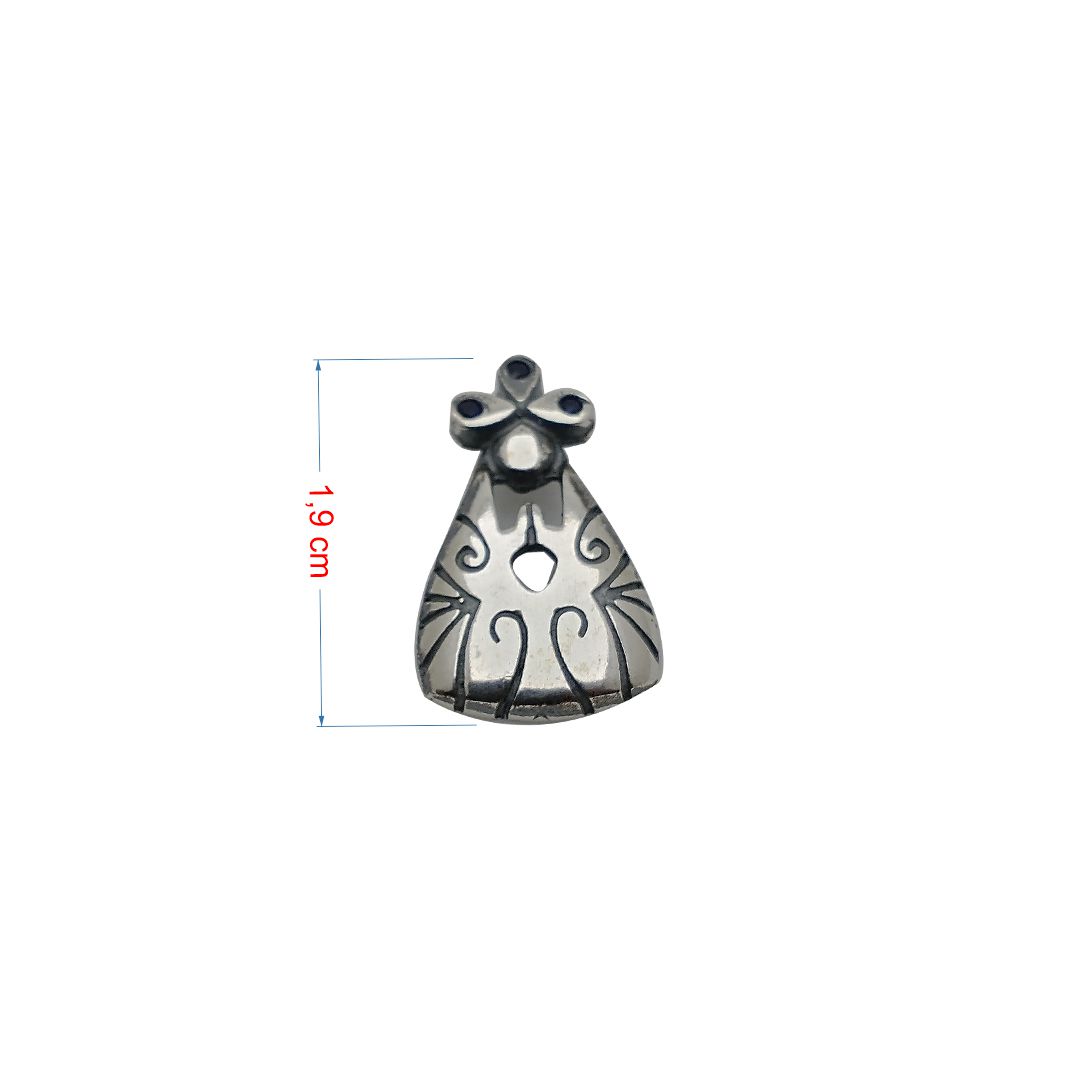 Pingente de prata 925 envelhecido N. Senhora Aparecida