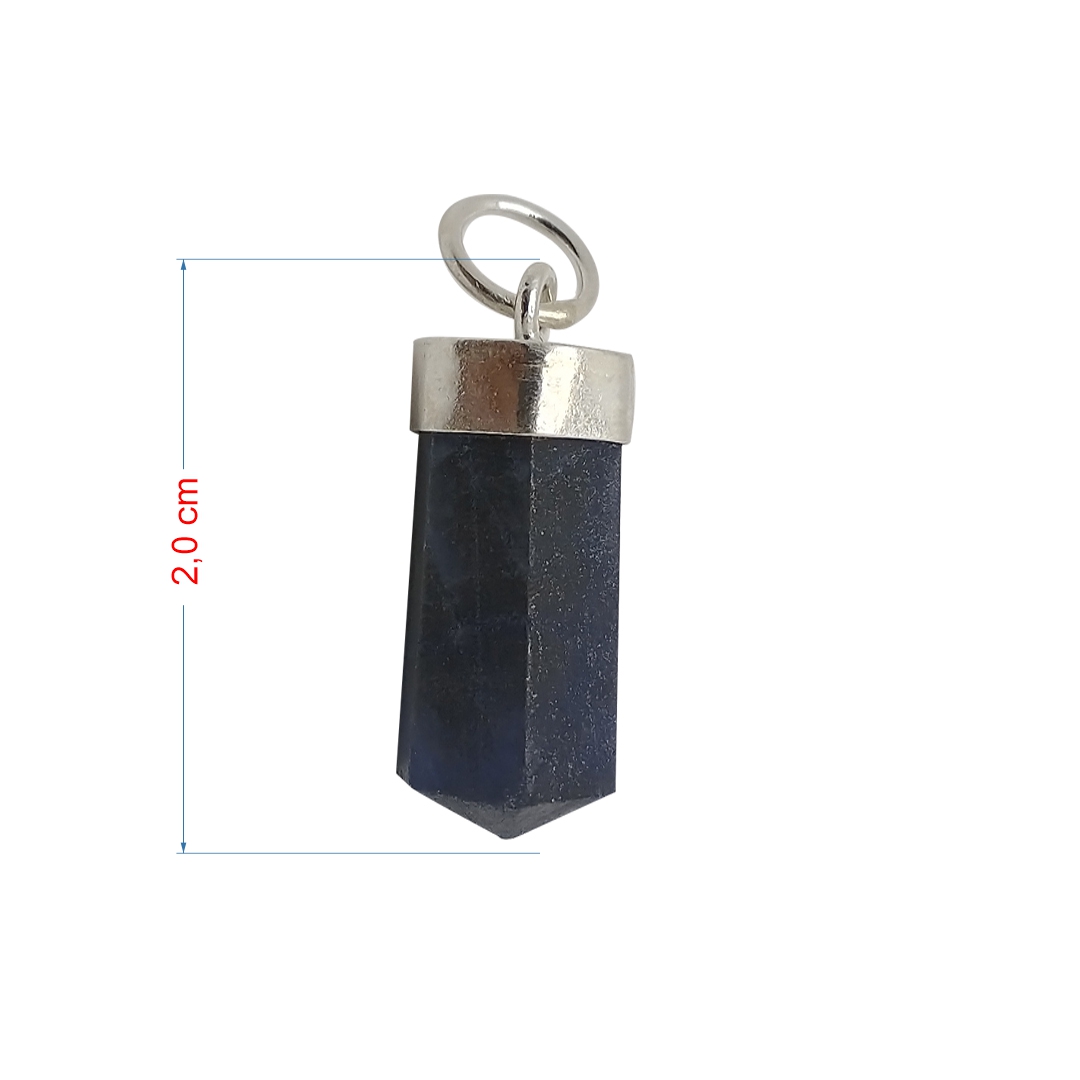Pingente de prata 925 pedra natural cristal